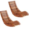 vidaXL - Ligbedden schommelend - Bruin - Acaciahout - 2 stuks