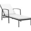 vidaXL - Ligstoel - Zwart - Poly rattan