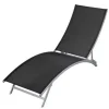 vidaXL - Ligstoelen - Zwart - Stof