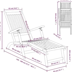 vidaXL - Lounger - Bruin - Hout