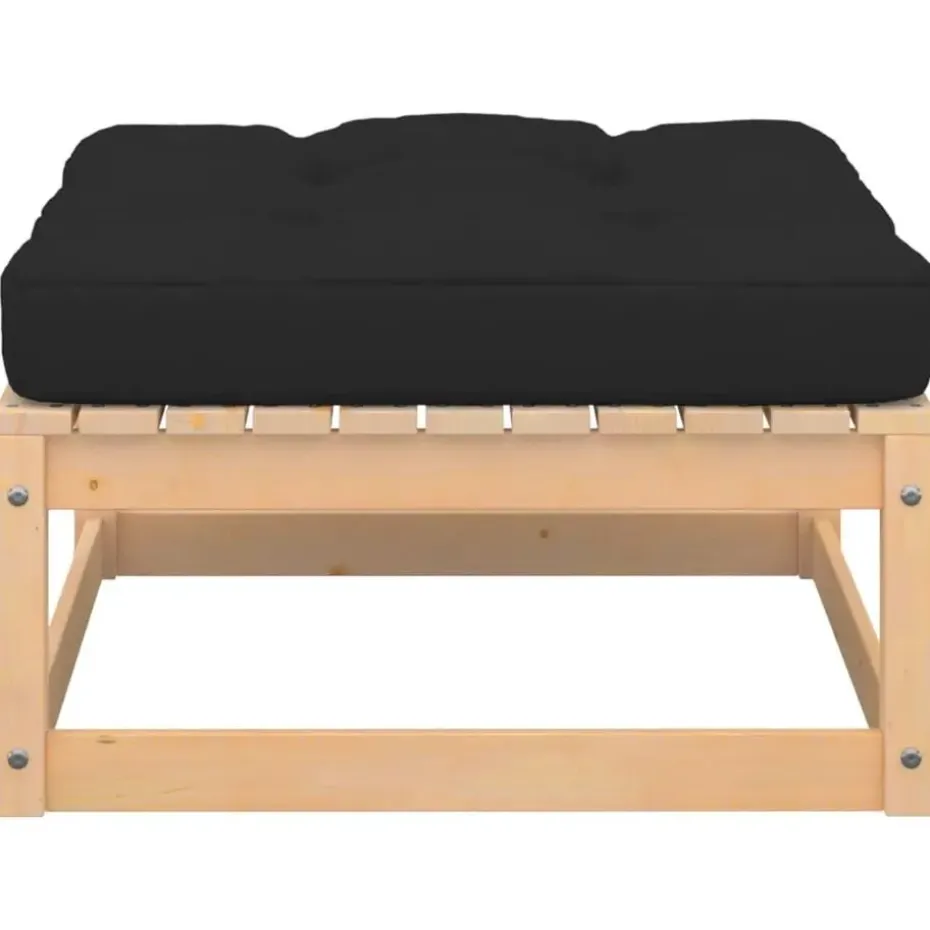 vidaXL - Loungeset - Antraciet - Grenenhout - 3 stuks - Met kussens