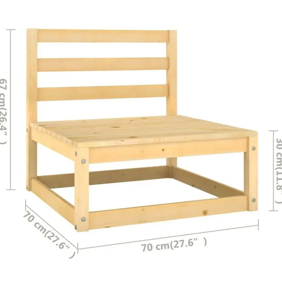 vidaXL - Loungeset - Antraciet - Grenenhout - 3 stuks - Met kussens