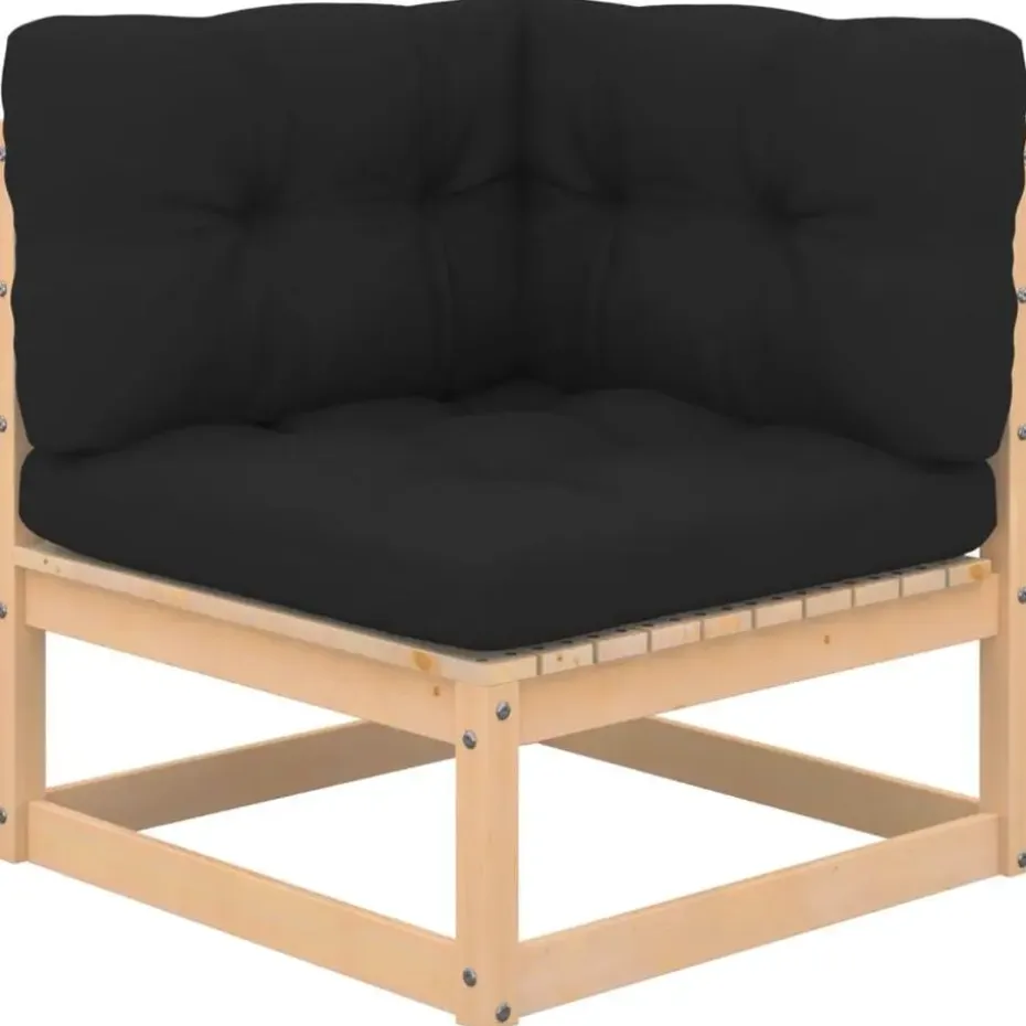 vidaXL - Loungeset - Antraciet - Grenenhout - 4 stuks
