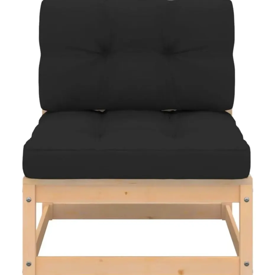 vidaXL - Loungeset - Antraciet - Grenenhout - 4 stuks