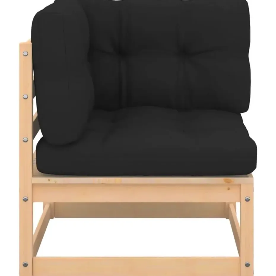 vidaXL - Loungeset - Antraciet - Grenenhout - 4 stuks