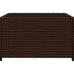 vidaXL - Loungeset - Bruin - Poly rattan - 3 stuks - Met kussens