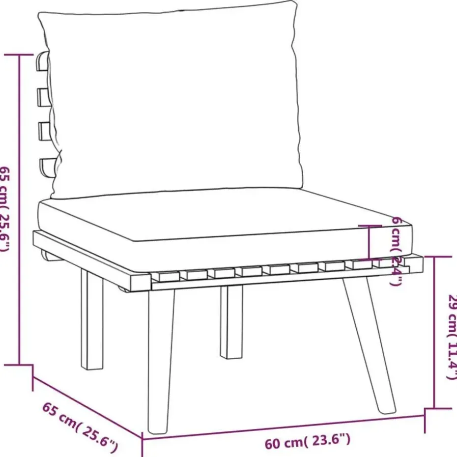 vidaXL - Loungeset - Bruin - Acaciahout