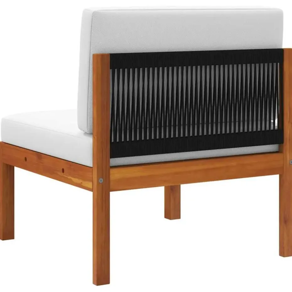 vidaXL - Loungeset - Bruin - Acaciahout - 3 stuks - Met kussens