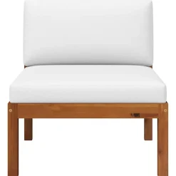 vidaXL - Loungeset - Bruin - Acaciahout - 3 stuks - Met kussens