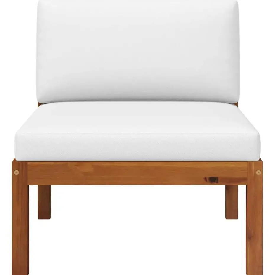 vidaXL - Loungeset - Bruin - Acaciahout - 3 stuks - Met kussens