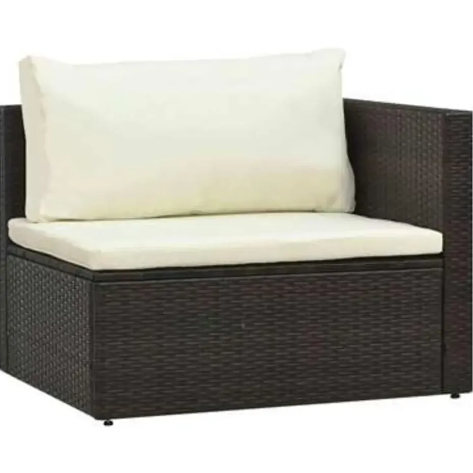 vidaXL - Loungeset - Bruin - Poly rattan