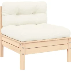 vidaXL - Loungeset - Crème - Grenenhout