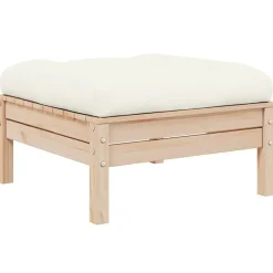 vidaXL - Loungeset - Crème - Grenenhout