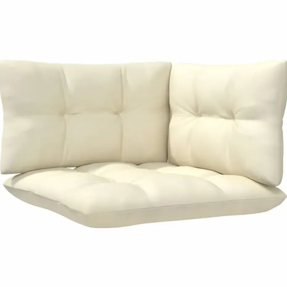 vidaXL - Loungeset - Crème - Grenenhout