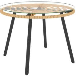vidaXL - Loungeset - Donkergrijs - Poly rattan - 3 stuks - Met kussens