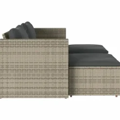 vidaXL - Loungeset - Grijs - Poly rattan