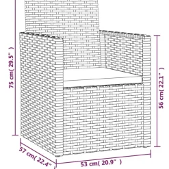 vidaXL - Loungeset - Grijs - Poly rattan