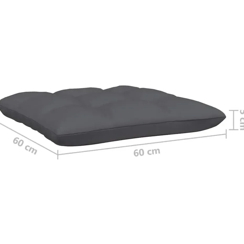 vidaXL - Loungeset - Grijs - Grenenhout - 3 stuks - Met kussens