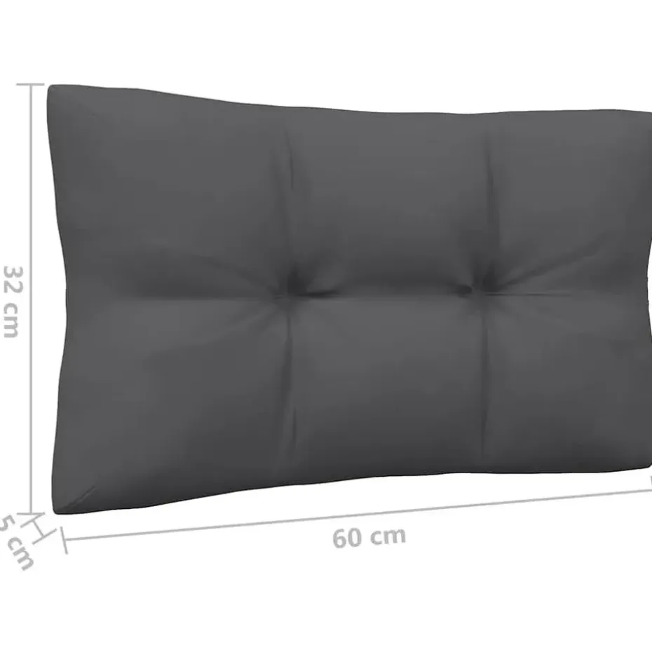 vidaXL - Loungeset - Grijs - Grenenhout - 3 stuks - Met kussens
