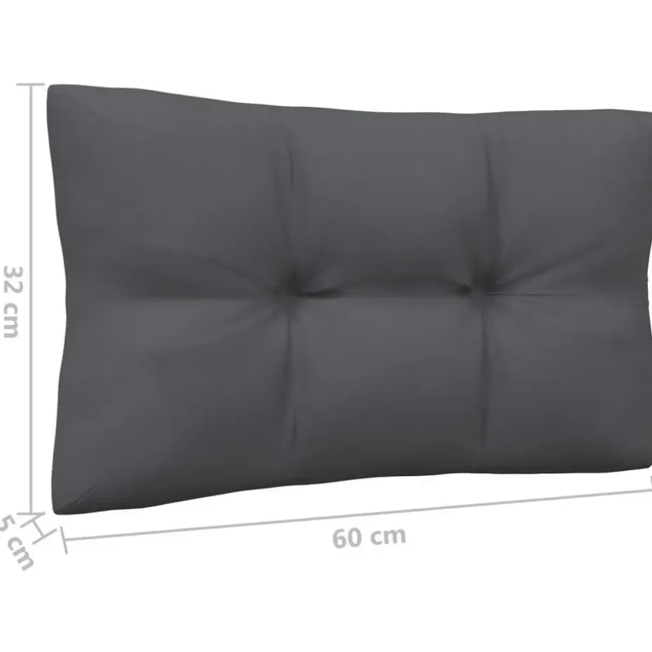 vidaXL - Loungeset - Grijs - Grenenhout - 3 stuks - Met kussens