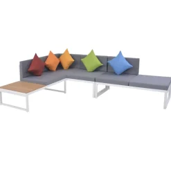 vidaXL - Loungeset - Multikleur - Aluminium