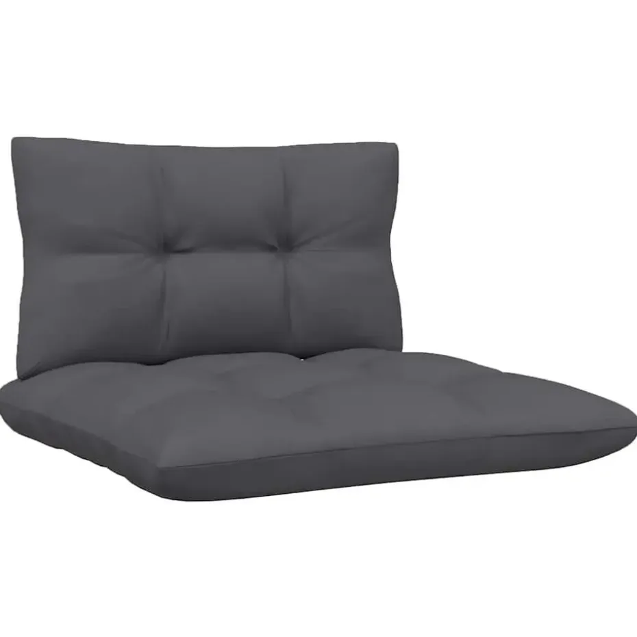 vidaXL - Loungeset - Wit - Grenenhout - 3 stuks - Met kussens