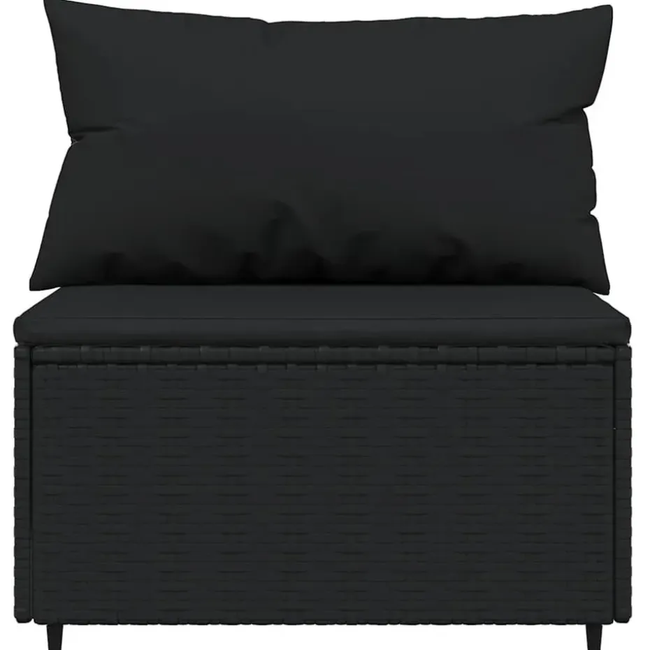 vidaXL - Loungeset - Zwart - Poly rattan