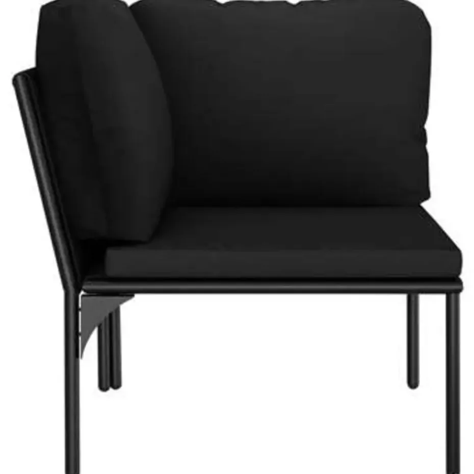 vidaXL - Loungeset - Zwart - PVC