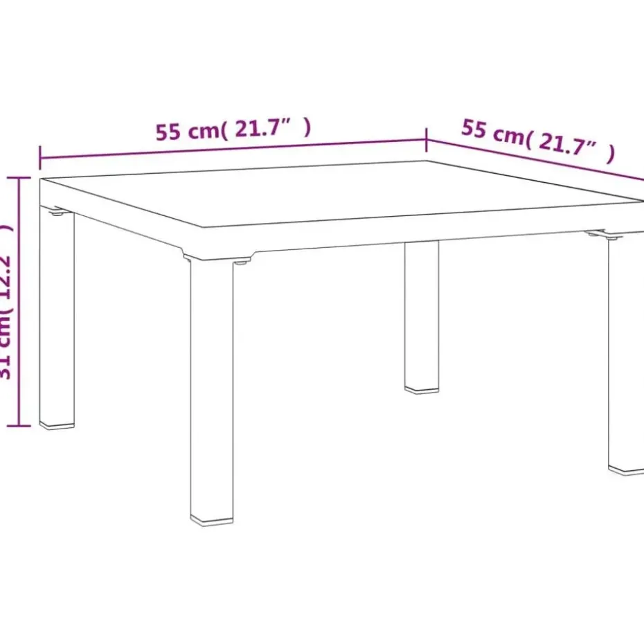 vidaXL - Loungeset - Zwart - Poly rattan