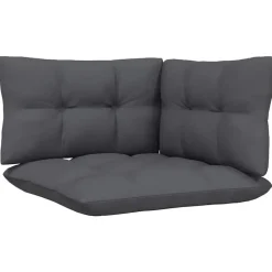 vidaXL - Loungeset - Zwart - Grenenhout