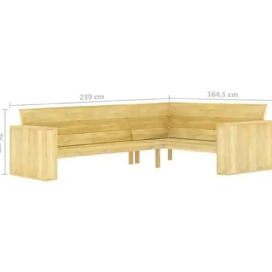 vidaXL - Loungeset Voor De Tuin - Bruin - Geïmpregneerd grenenhout