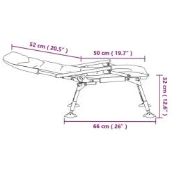 vidaXL - Loungestoel met armleuning - Groen - Staal