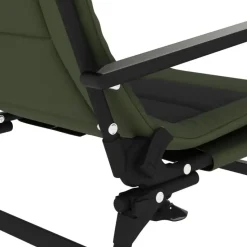 vidaXL - Loungestoel met armleuning - Groen - Staal