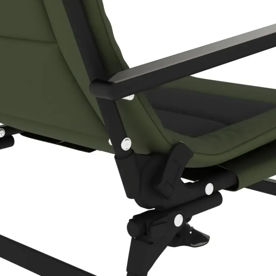 vidaXL - Loungestoel met armleuning - Groen - Staal