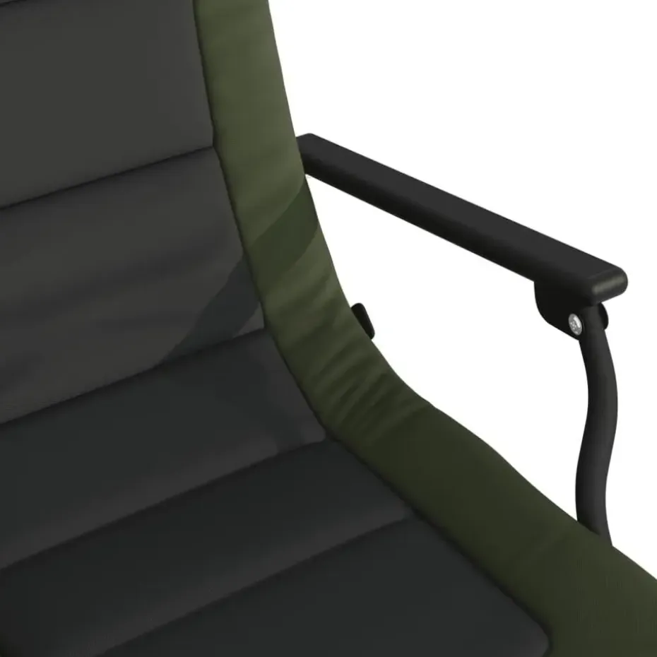 vidaXL - Loungestoel met armleuning - Groen - Staal