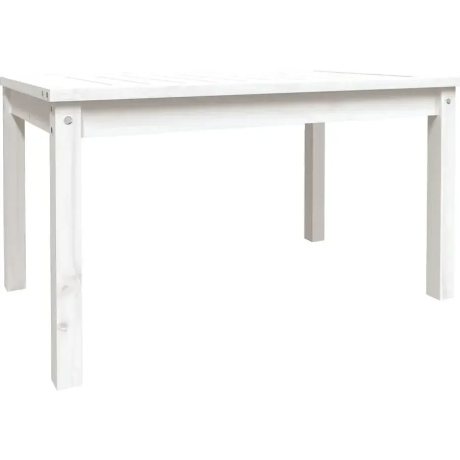 vidaXL - Loungetafel - Wit - Massief grenenhout - 82,5x50,5x45 cm