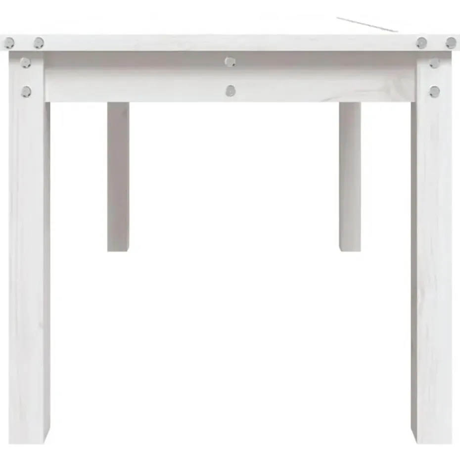 vidaXL - Loungetafel - Wit - Massief grenenhout - 82,5x50,5x45 cm
