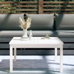 vidaXL - Loungetafel - Wit - Massief grenenhout - 82,5x82,5x45 cm