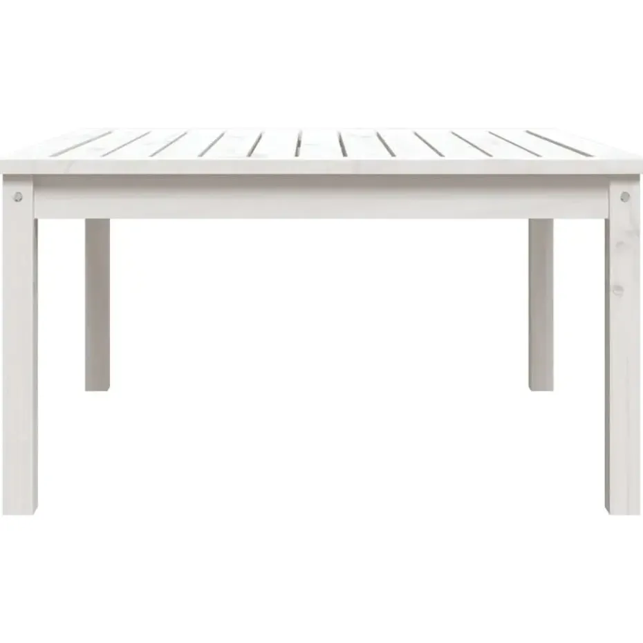 vidaXL - Loungetafel - Wit - Massief grenenhout - 82,5x82,5x45 cm