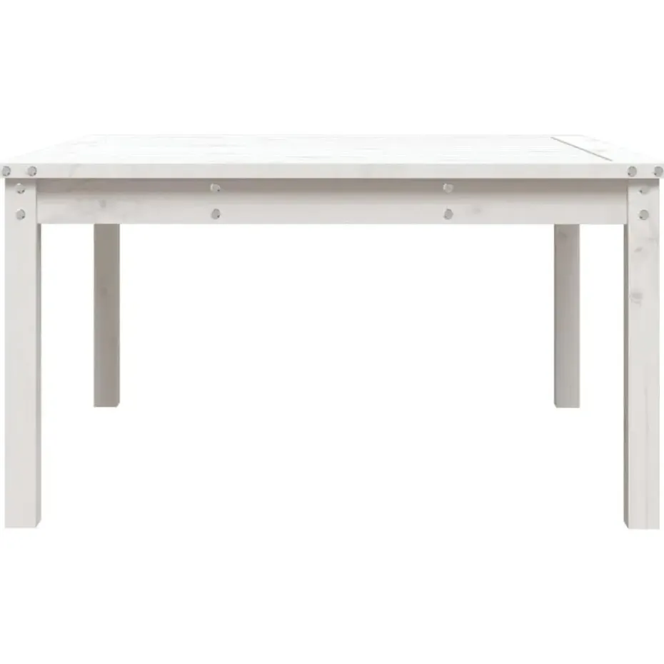 vidaXL - Loungetafel - Wit - Massief grenenhout - 82,5x82,5x45 cm
