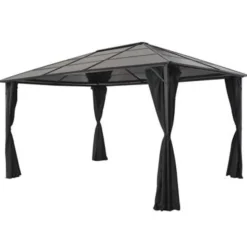 vidaXL - Luifel - Zwart - Polyester - 4 x 3 m