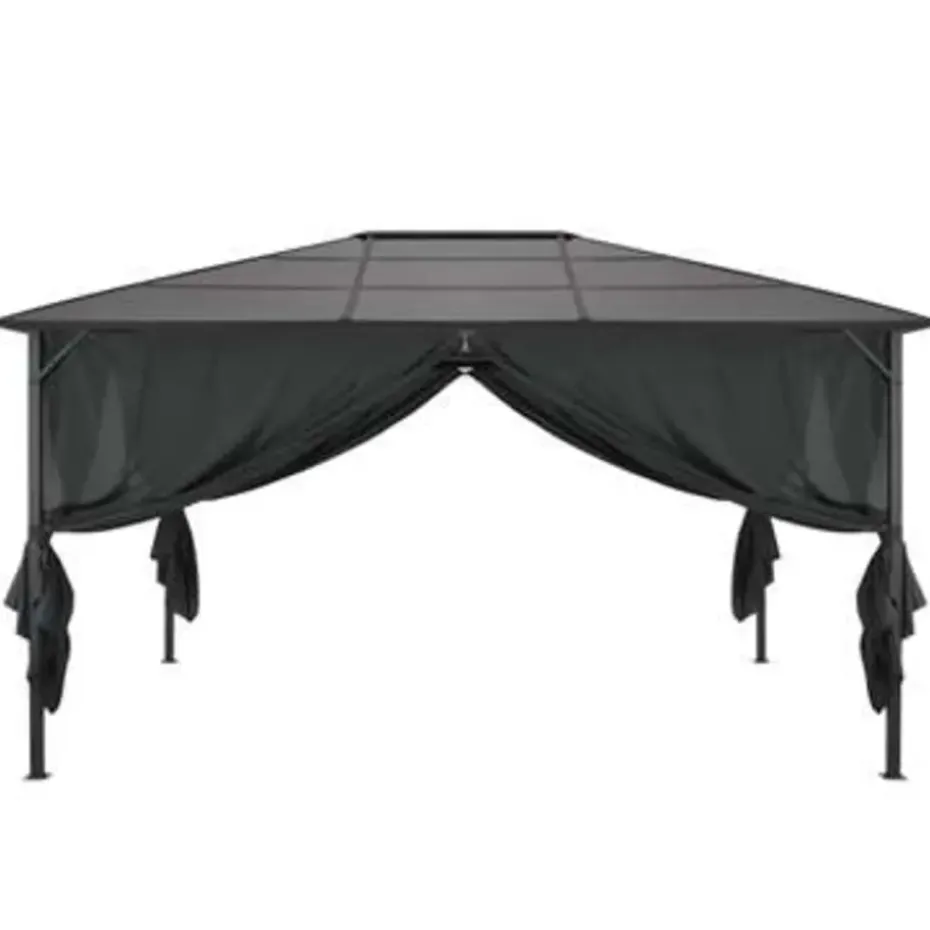 vidaXL - Luifel - Zwart - Polyester - 4 x 3 m
