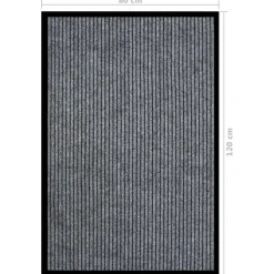 vidaXL - Mat - Grijs - Polypropyleen - 80 x 120 cm