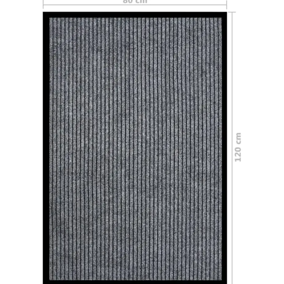 vidaXL - Mat - Grijs - Polypropyleen - 80 x 120 cm