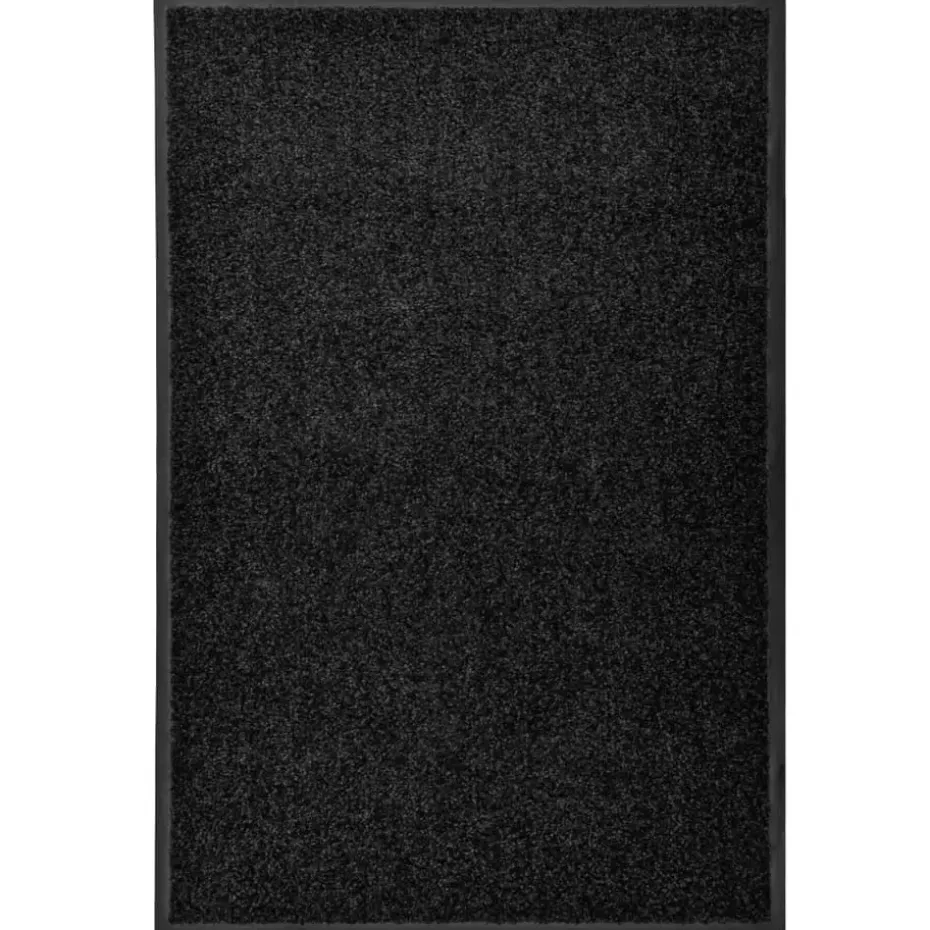 vidaXL - Mat - Zwart - Stof - 60 x 90 cm