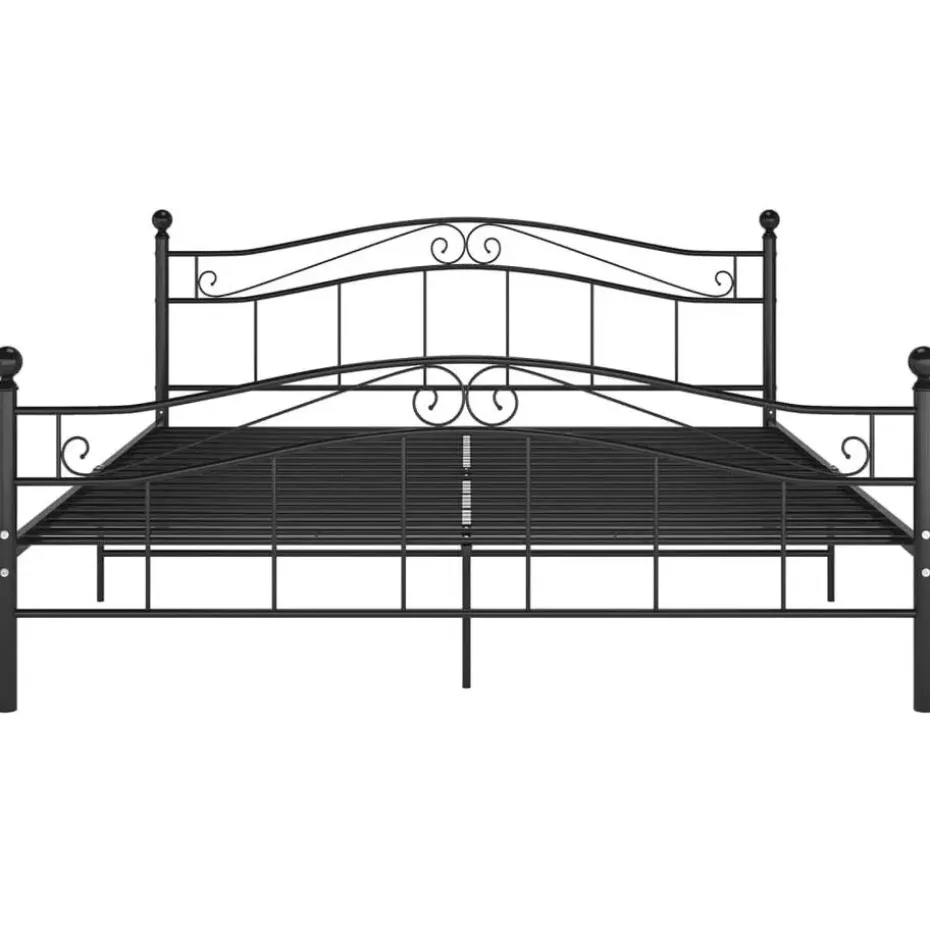 vidaXL - Meatlen bed frame - Zwart - Metaal - 140x200 cm