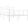 vidaXL - Metalen bed frame met hoofdeinde - Wit - Metaal - 120x200 cm