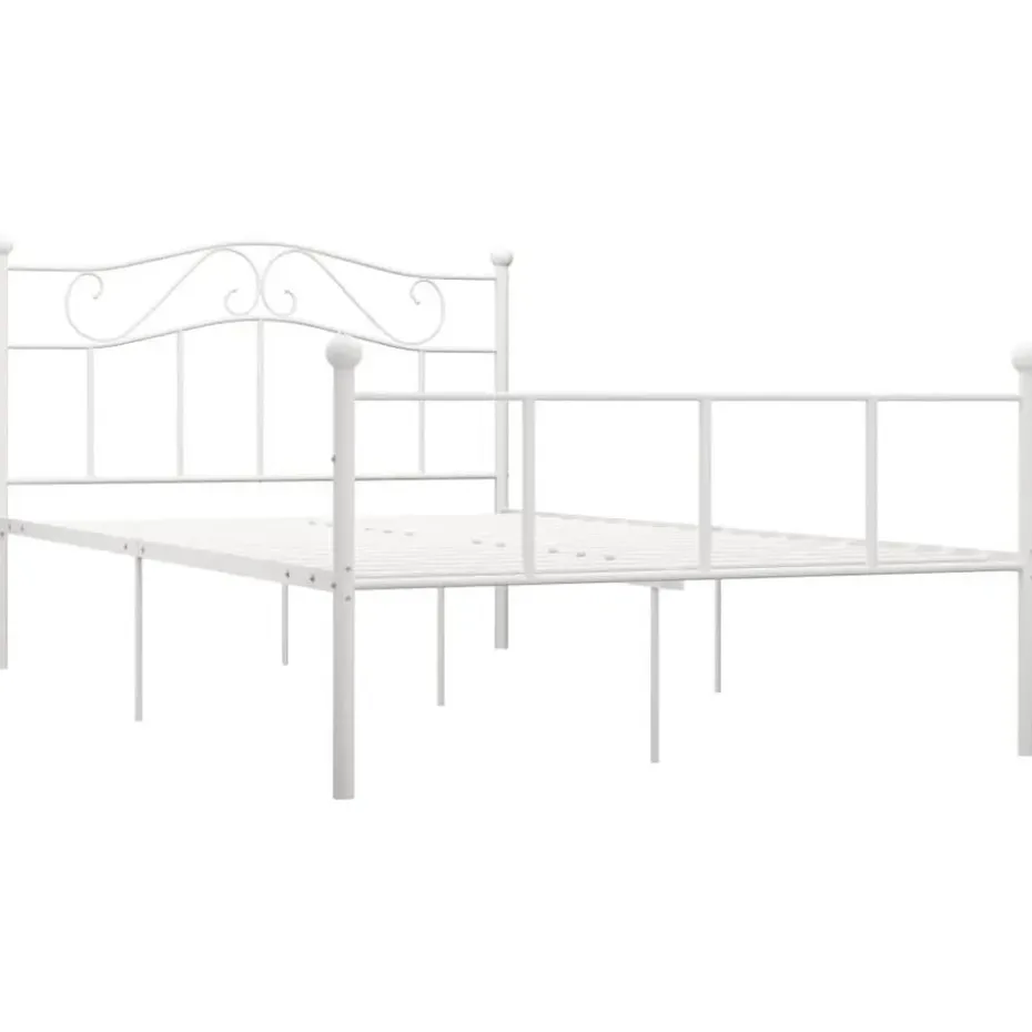 vidaXL - Metalen bed frame - Wit - 140x200 cm