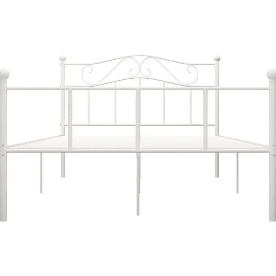 vidaXL - Metalen bed frame - Wit - 140x200 cm
