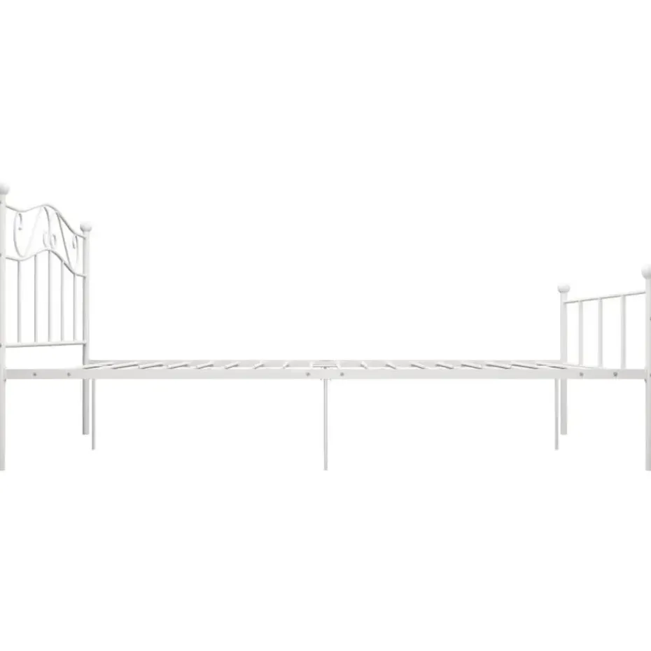 vidaXL - Metalen bed frame - Wit - 140x200 cm